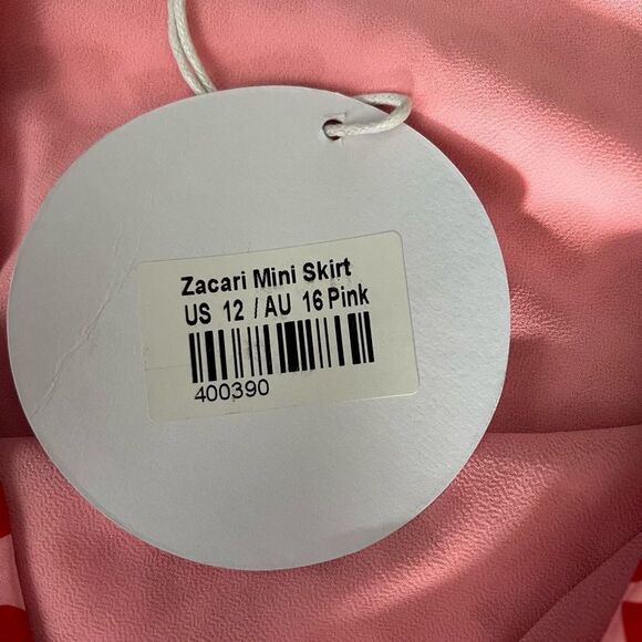 NEW Pincess Polly Zacari Love Hearts Mini Skirt Pink Size 12 - Picture 5 of 8